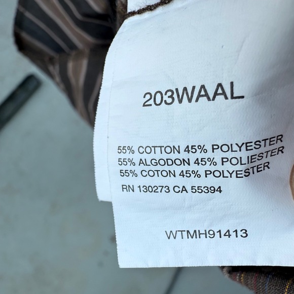 Wrangler Western Shirt Kids Striped Brown Cowboy‎ Long Sleeve Cotton Blend - Picture 5 of 5